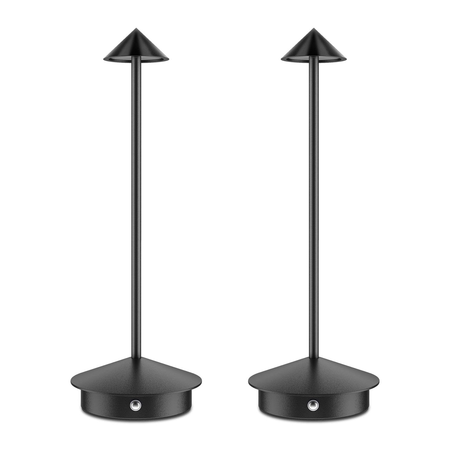 SCOPOW 2 Pack Rechargeable Cordless Table Lamp Small Portable (6000mAh) Outdoor and Indoor Use 3-Color Gradient Dimmable Perfect