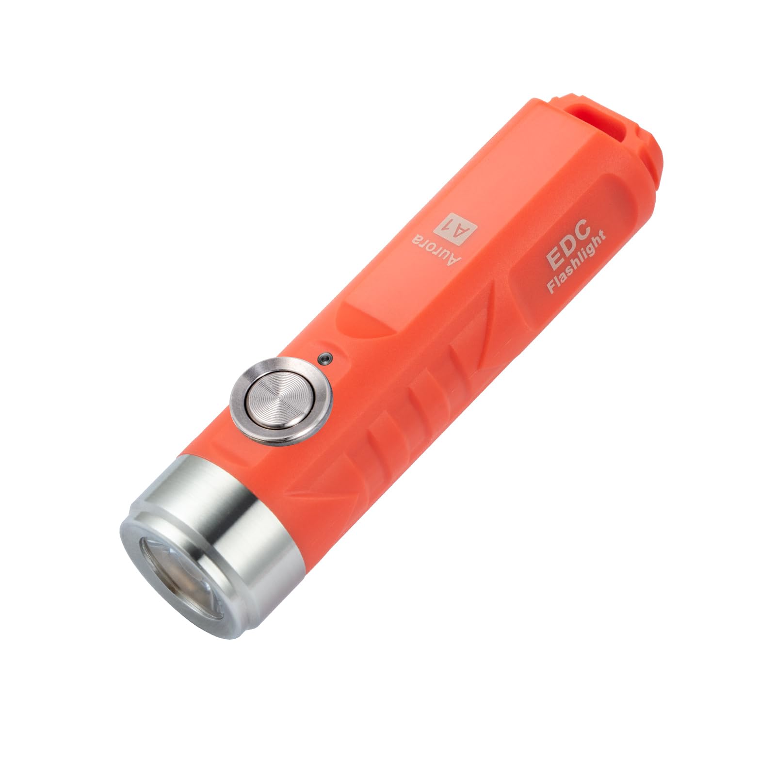 Rovyvon A1 650 Lumens Usb C Rechargeable Mini Flashlight - Orange Edc Keychain For Camping & Gifts