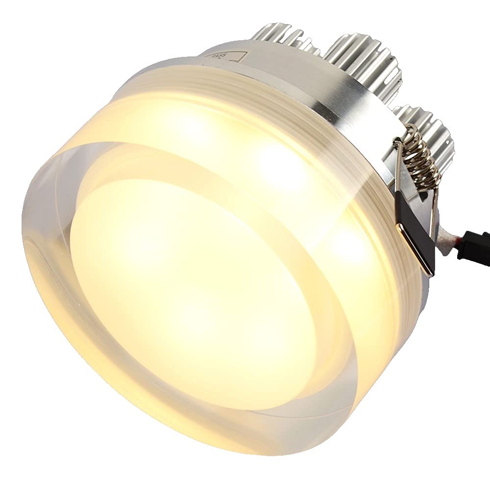 OZZKI Recessed Translucent Dimmable Downlight LED Ceiling Lights Economical Fixed Recessed Fire Rated Spotlights 62mm Cut Hole N