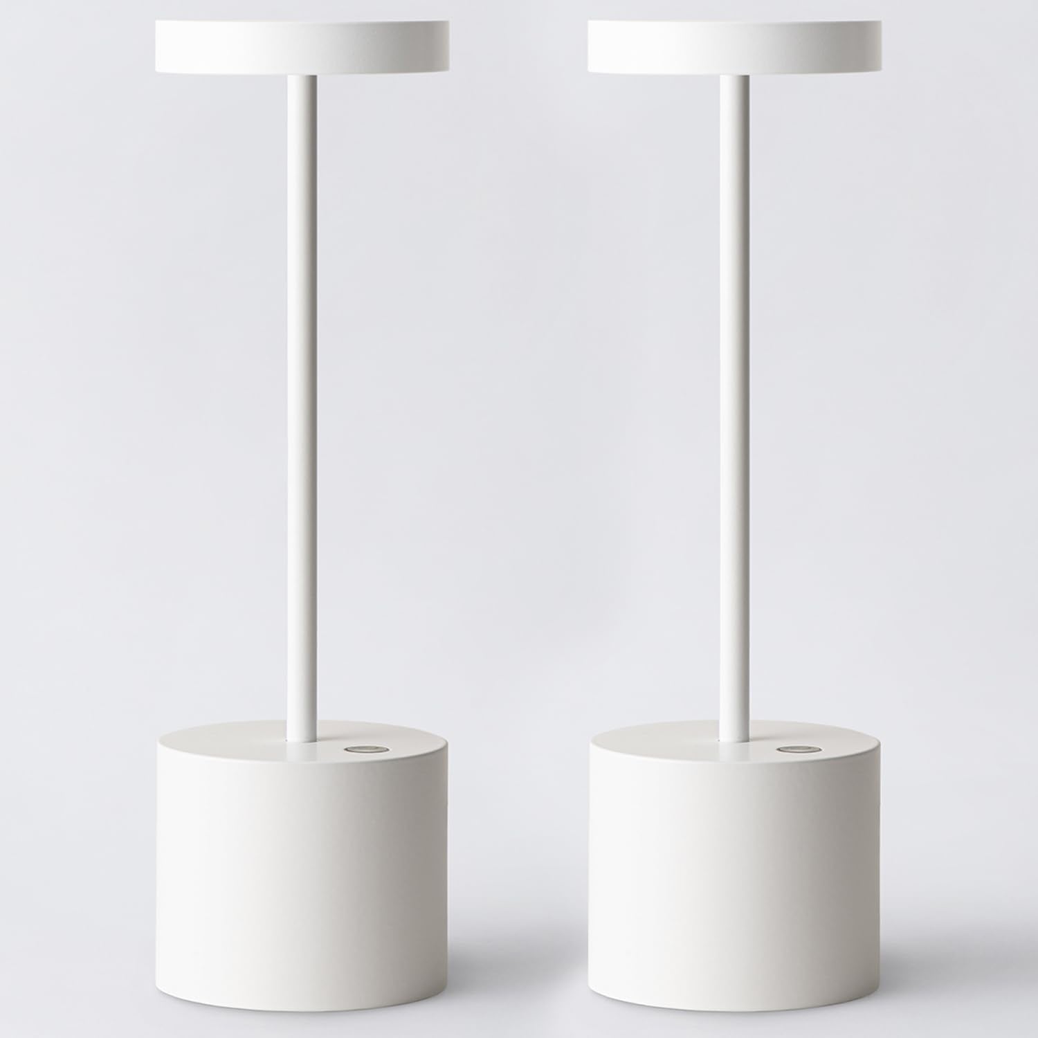 Cordless Rechargeable Led Table Lamp - Ip54 Waterproof, 3 Color Dimmable Metal Table Light, Portable Battery Operated For Indoor