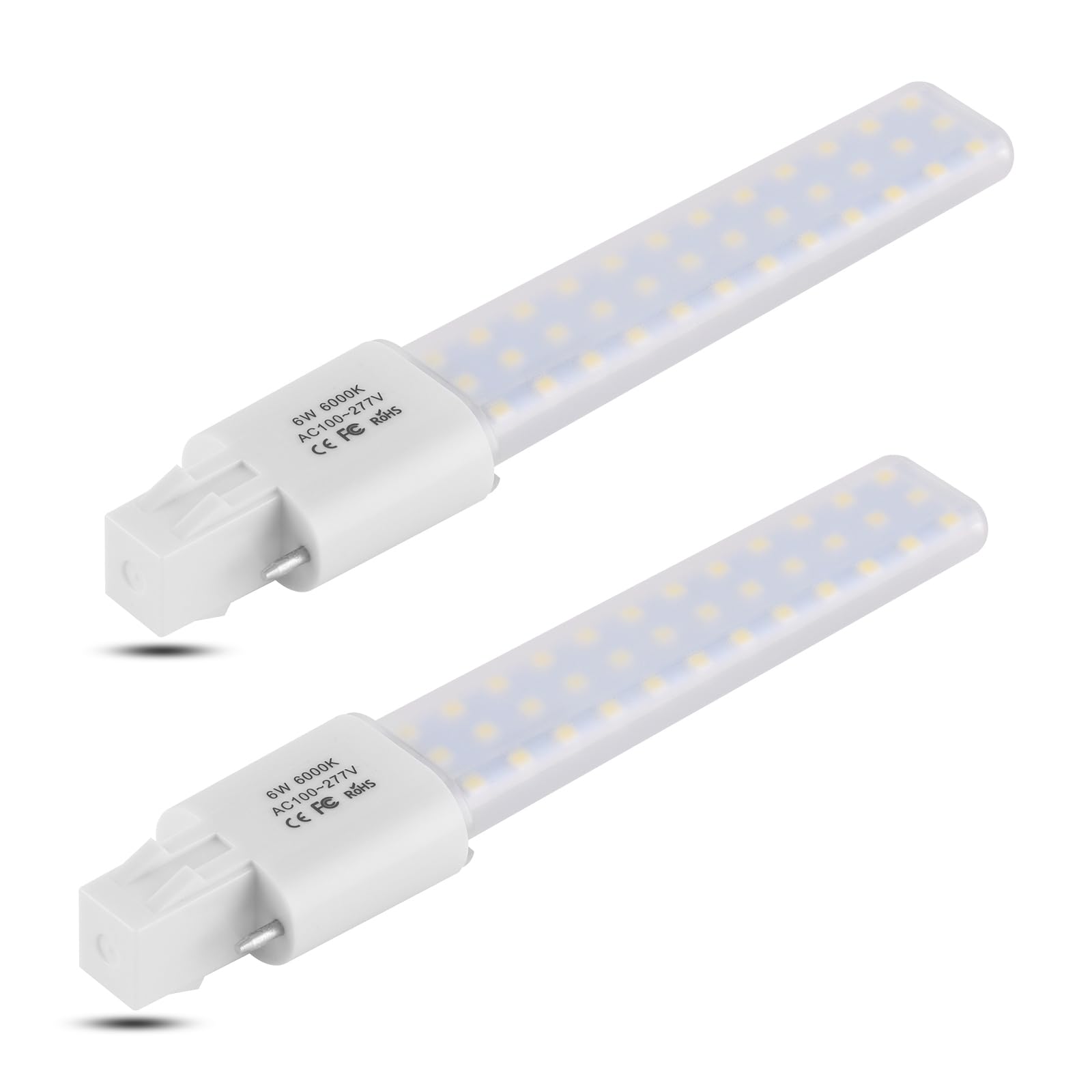Lidesheng Gx23 Led Light Bulb Plug And Play Replacement 13W Cfl Led Stick Pl Bulb Gx23-2 Pin Base,360 Beam Angle, Cool White 600