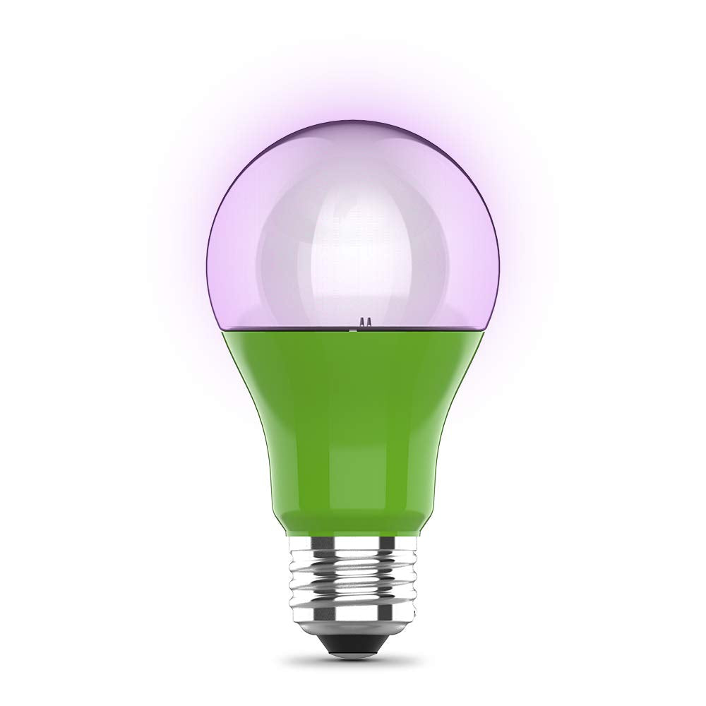 Feit Electric A19 LED Grow Light Bulb, 60W Equivalent, Full Spectrum, Non-Dimmable, 1 Count, 448nm Blue to 630nm Red Spectrums