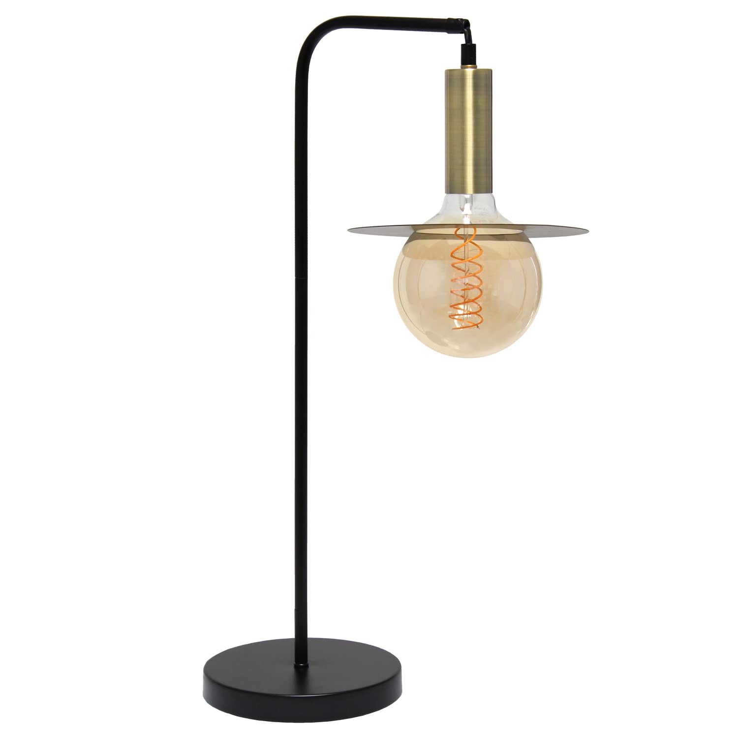 Simple Designs LT3341-BLK Table Lamp, Metal, Black, Modern Design
