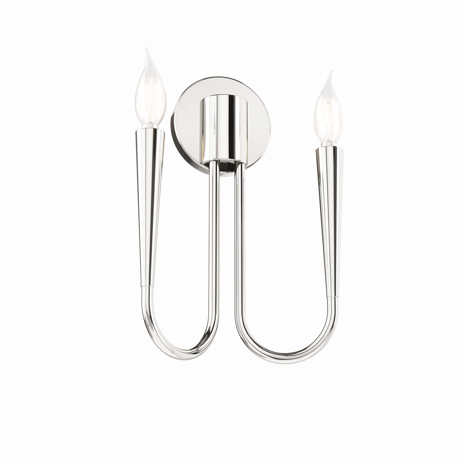 Modway Penrose 2-Light Wall Sconce in Polished Nickel