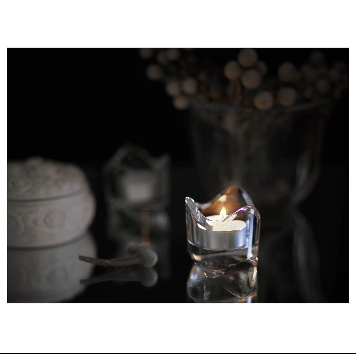 Ikea Glimma Unscented Tealights, Wax Blend, 100 Count, White, Model 500.979.95