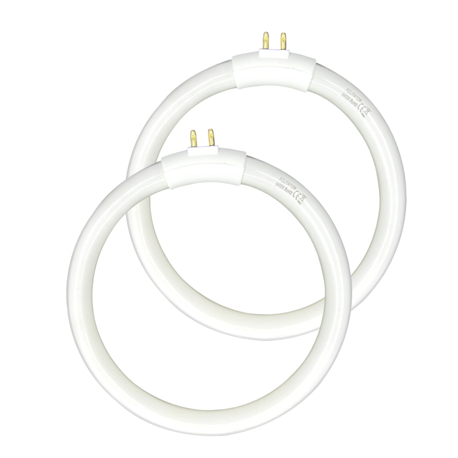Flyercatch (2pack) 5.5 OD,FC12/T4/ 6400K, T4 Type 12 Watts Circular Fluorescent Bulb Replacement for Magnifier VTLAMP10 Desk Lam