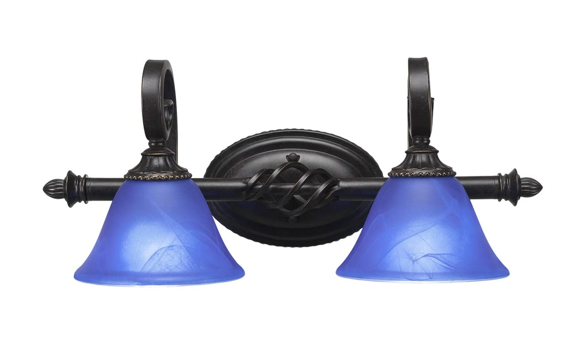 Toltec Lighting Elegante 2 Light Bath Bar In Dark Granite (162-Dg-4155)