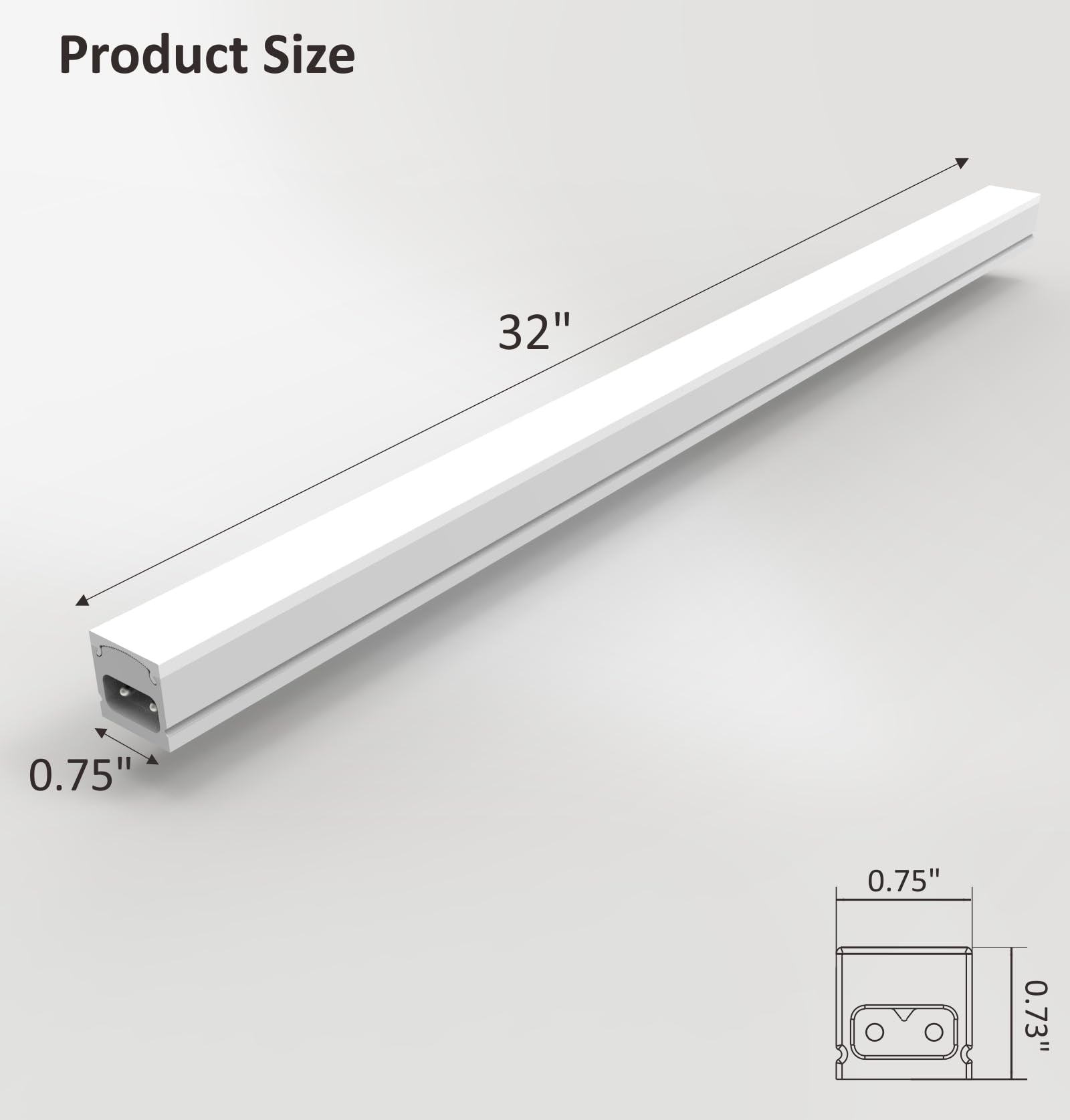 Leetdud Under Cabinet Lighting Plug In, 32 Inch 1 Pc, Linkable Ac120V 3Cct 3000K/4000K/5000K Ultra Slim, Led Under Cabinet Light