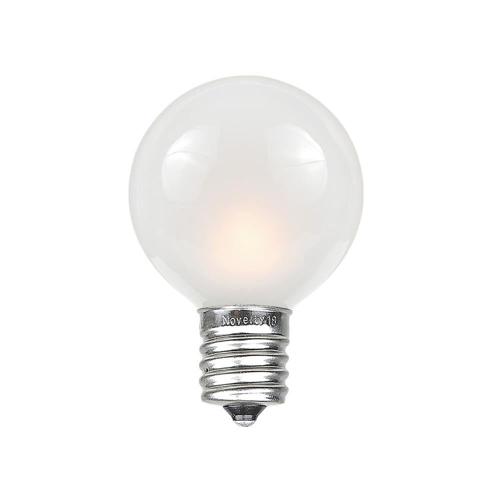 Novelty Lights G30 Globe Light Bulbs, 25 Pack, Satin Warm White, Glass Vintage Filament