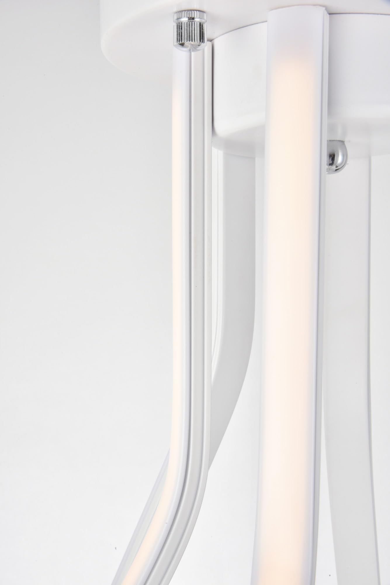 Elegant Lighting Dahlia 3-Light White Flush Mount Ceiling Light Fixture