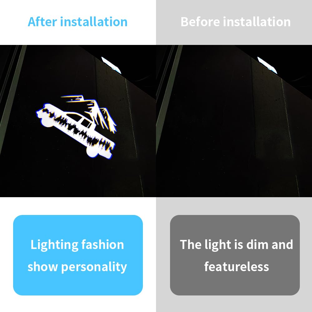 akarin 2 PCS LED Car Door Logo Lights for Tundra 2007-2011 & 2022-Present, Courtesy Projector Laser Puddle Lamp
