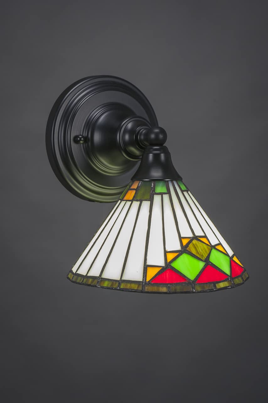Toltec Lighting 1 Light Wall Sconce In Matte Black (40-Mb-9375)