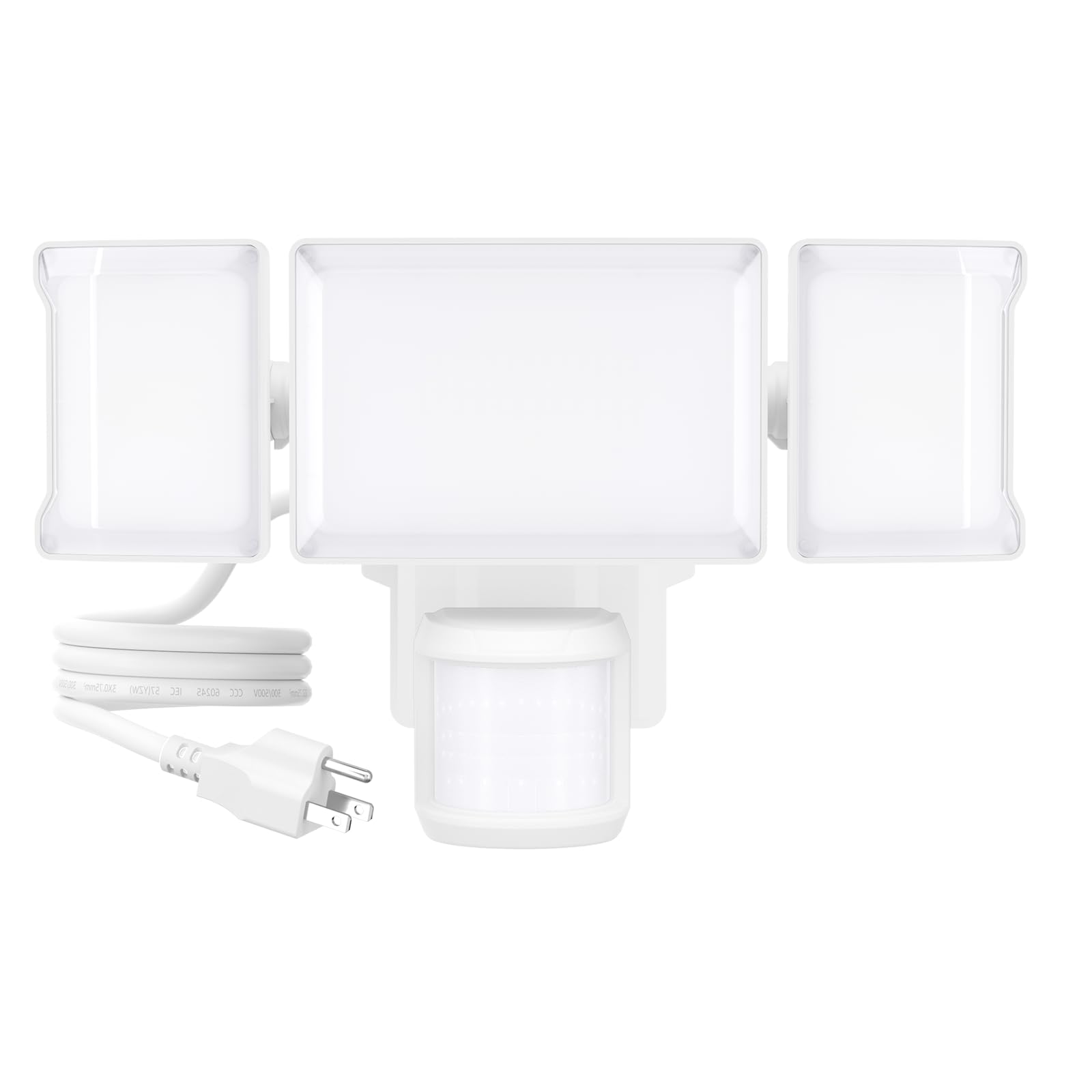 Olafus 75W Motion Sensor Outdoor Light, 7500LM LED Flood Light, IP65 Waterproof, 6500K, White, Model 3-LBG55M