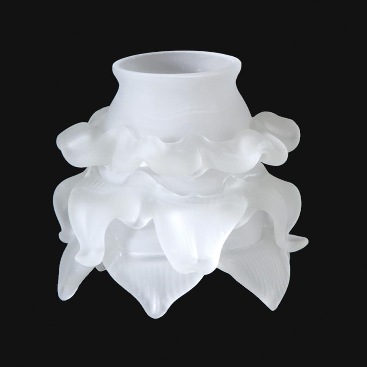 B&P Lamp® 2 1/4&quot; Fit, Satin Crystal Rose Shade, 4&quot; H