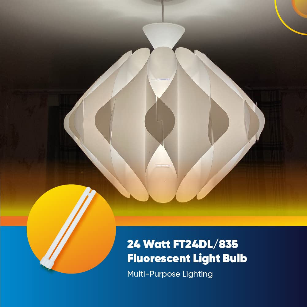 Technical Precision 24W CFL Bulb Replacement - T5 Double Tube - 2G11 Base - 3500K Cool White - 1 Pack