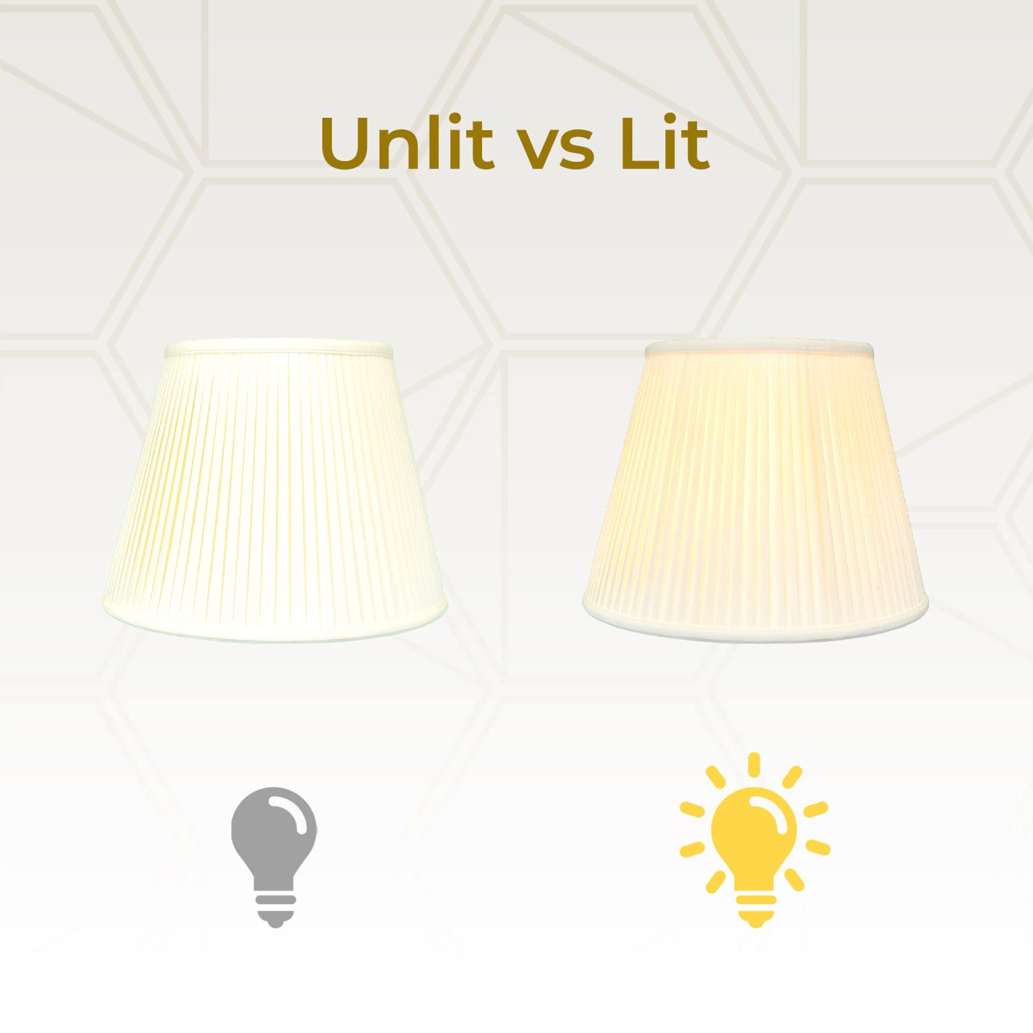 Royal Designs, Inc. Deep Empire Side Pleated Basic Lamp Shade, 7.5 X 12 X 9.5 (Spider), Eggshell