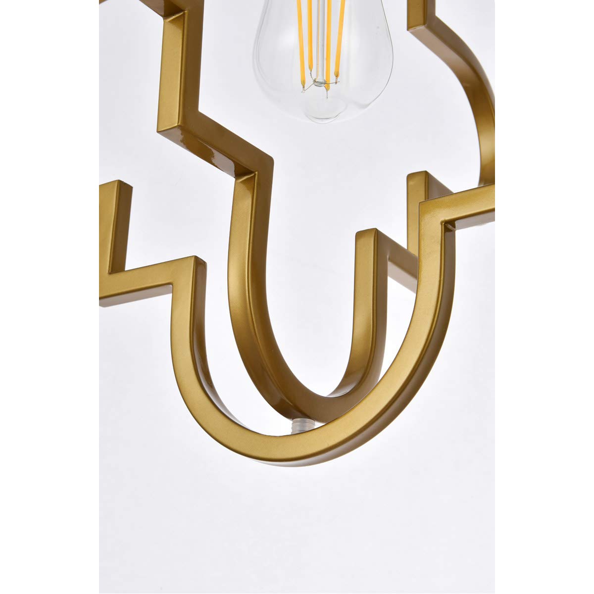 Living District Sandara 1-Light Mid-Century Metal Pendant in Brass
