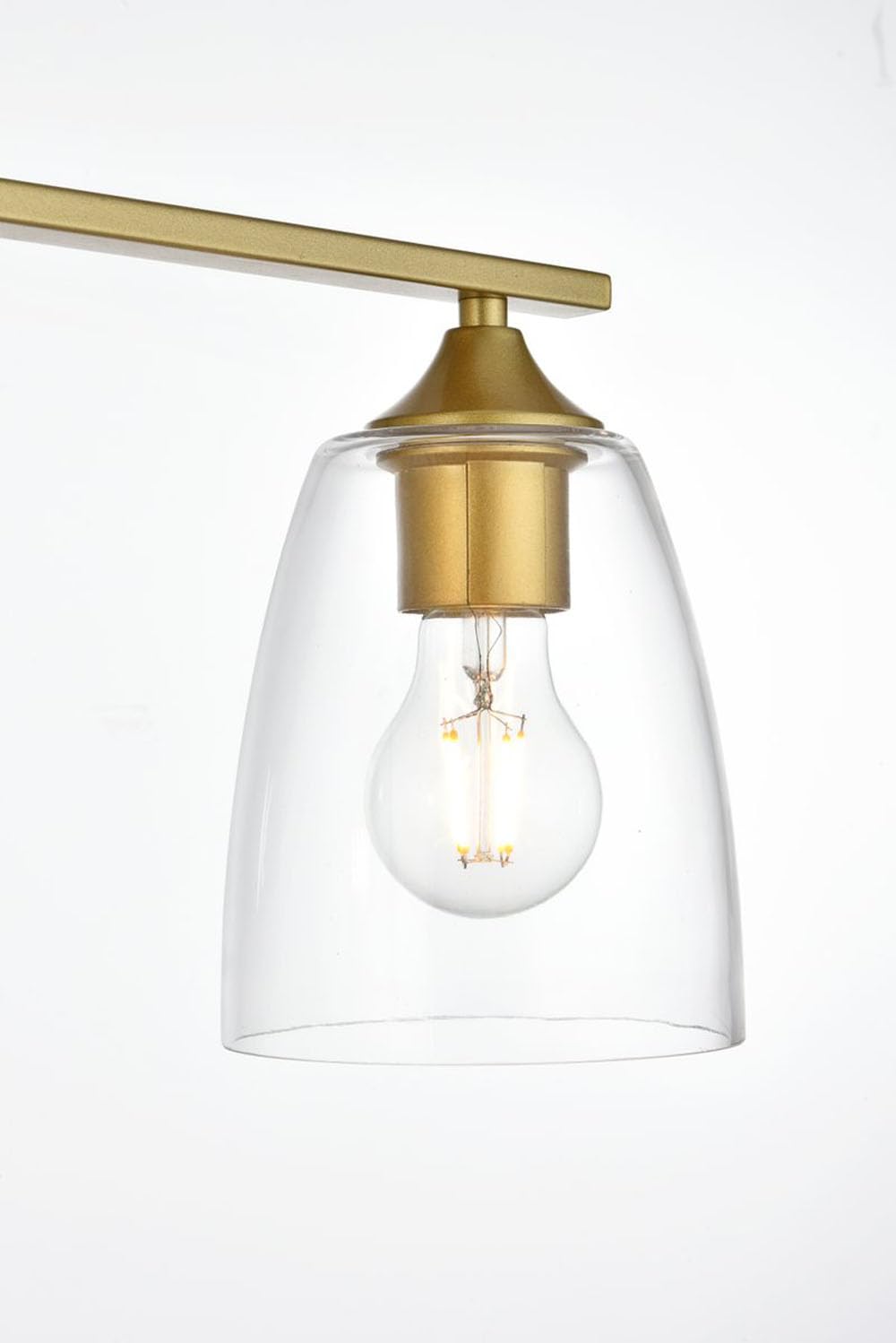 Living District Harris 3-Light Iron & Glass Bath Sconce in Chrome/Clear