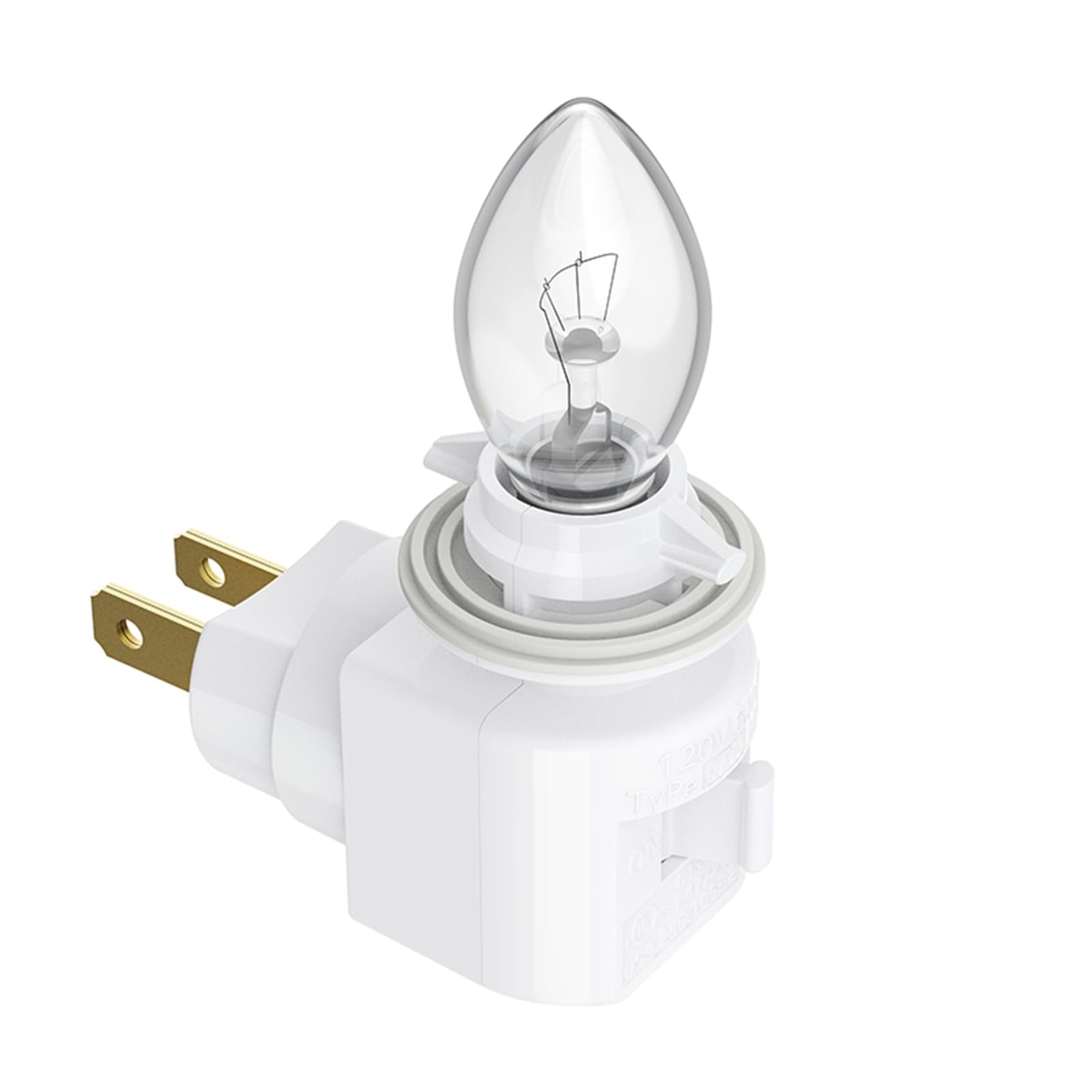 Twdrtdd Plug In Night Light, Adjustable E12 Base Socket With On/Off Switch For Making Decorative Night Lights (White,2 Pin Plug)