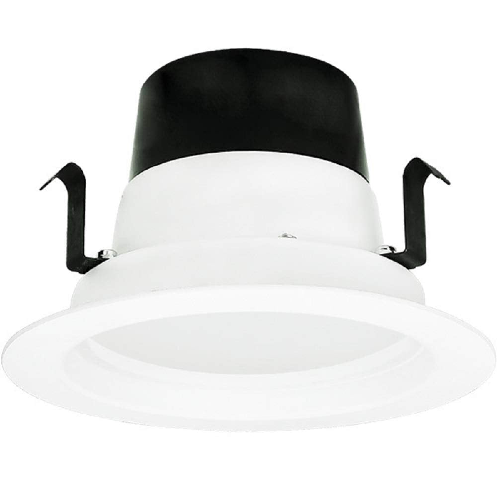 TCP LED10DR430K LED Downlight Kit, 4 120V 10W (50W Equiv.) 82 CRI w/Trim - Dimmable - 3000K - 650 Lm. - White -Like New