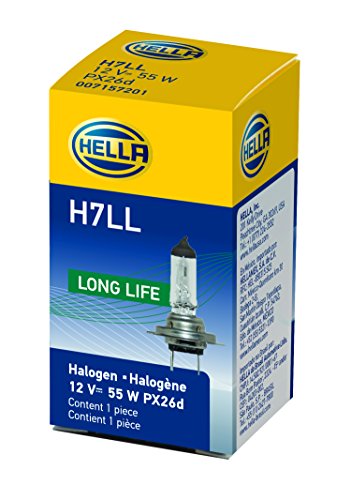 HELLA H7LL Long Life Bulb, 12V, 55W (Pack of 2)
