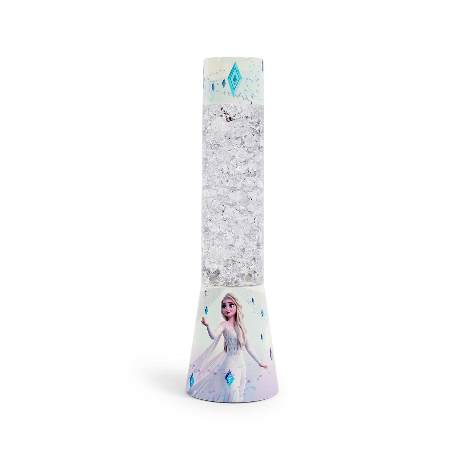 Ukonic Elsa Glitter Lamp | LED Bedside Table Light | 12 Inches Tall | Frozen Elsa Color | Official Disney Princess Collectible
