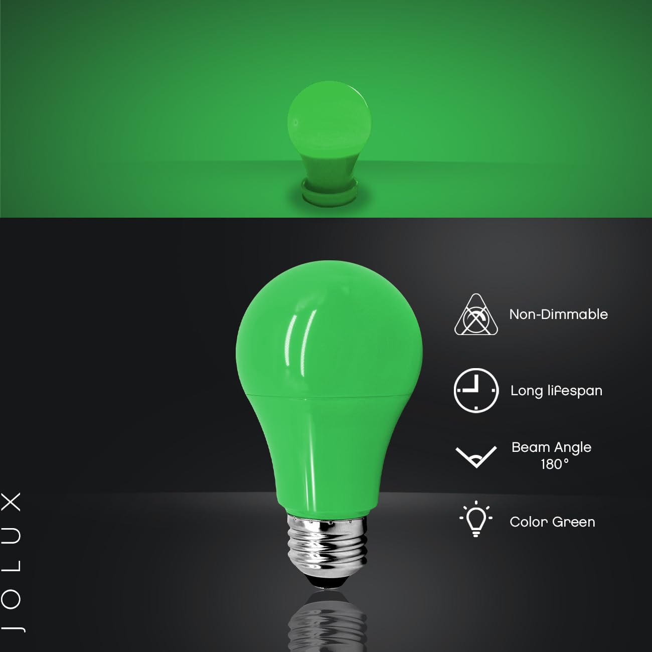 12 Pack Green Light Bulbs A19 7W (60W Equivalent), E26 Red Led Lights For Holiday Lighting, Porch, Party, Bar Ambiance Decor, Ha