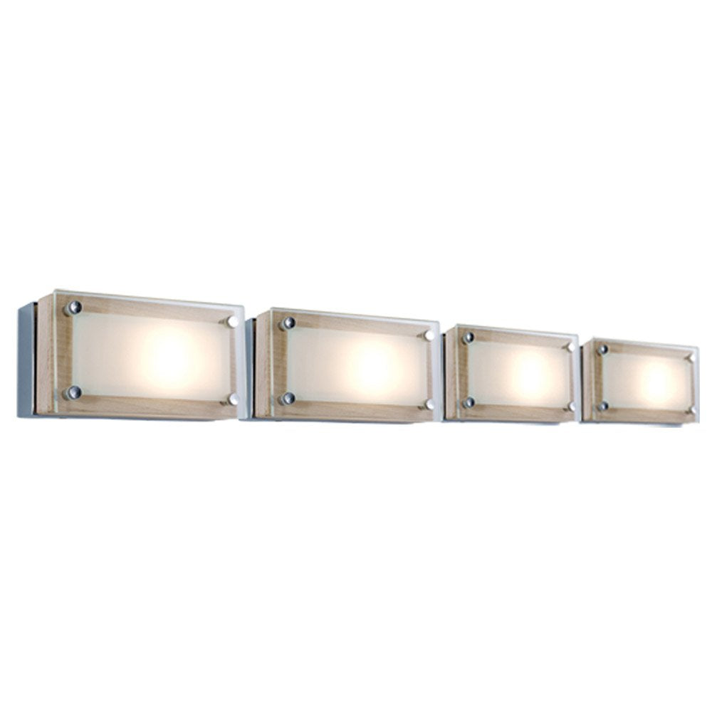 Jesco Lighting WS307H-4BI 4-Light Wall Sconce, Birch, Metal, 120V, 100W