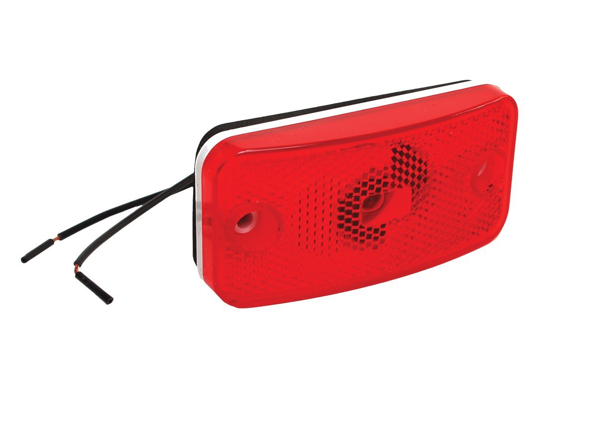 RV Designer E395, Clearance Light, Fleetwood Style, Red, Exterior Hardware