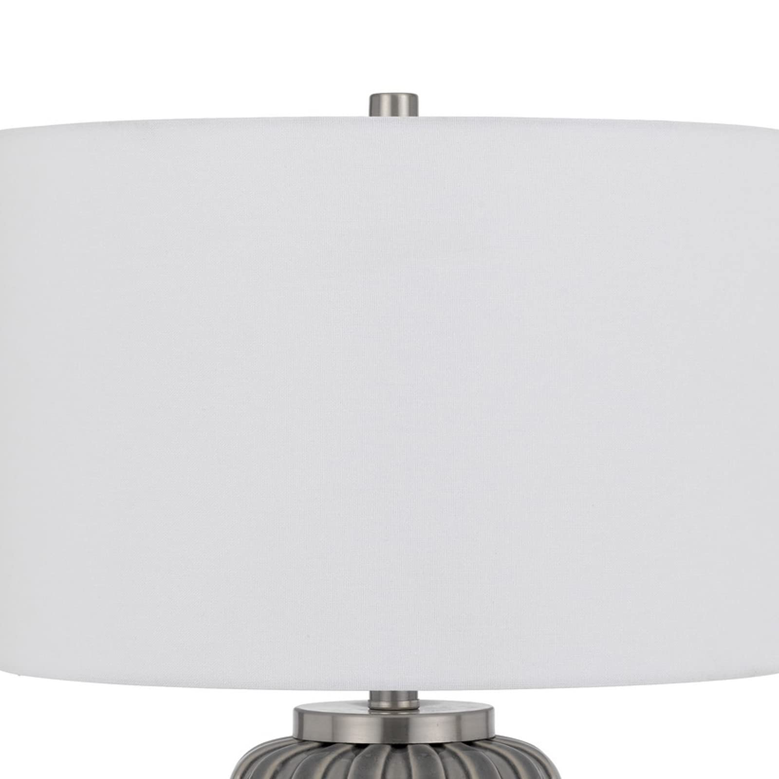 Benzara Ceramic Table Lamp with Dimmer, 29 in., Gray, Model BM272340