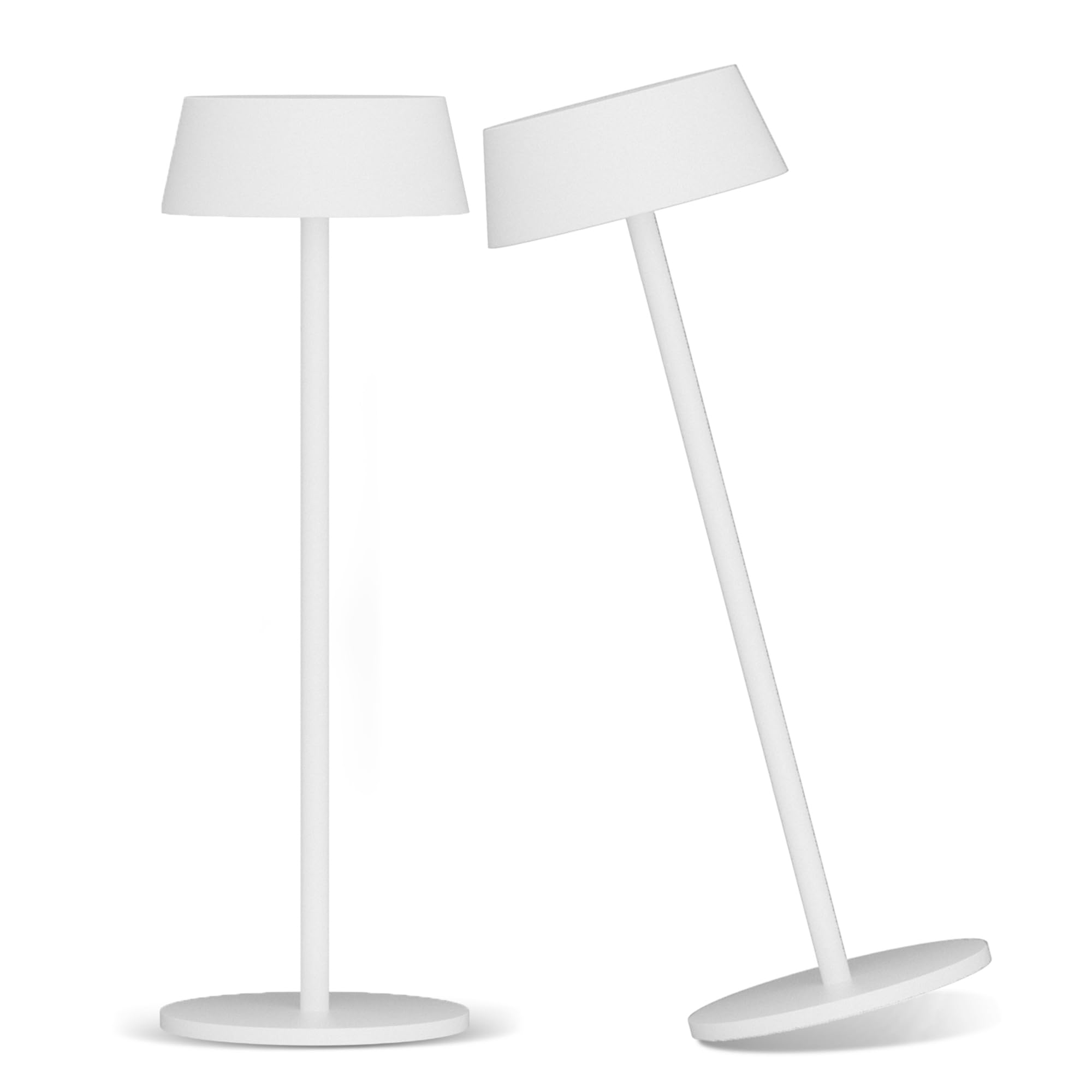 Aipsun Table Lamps Set of 2, White Battery Operated Table Lamp Cordless Outdoor Touch LED Table Lamp for Restaurant/Living Room/