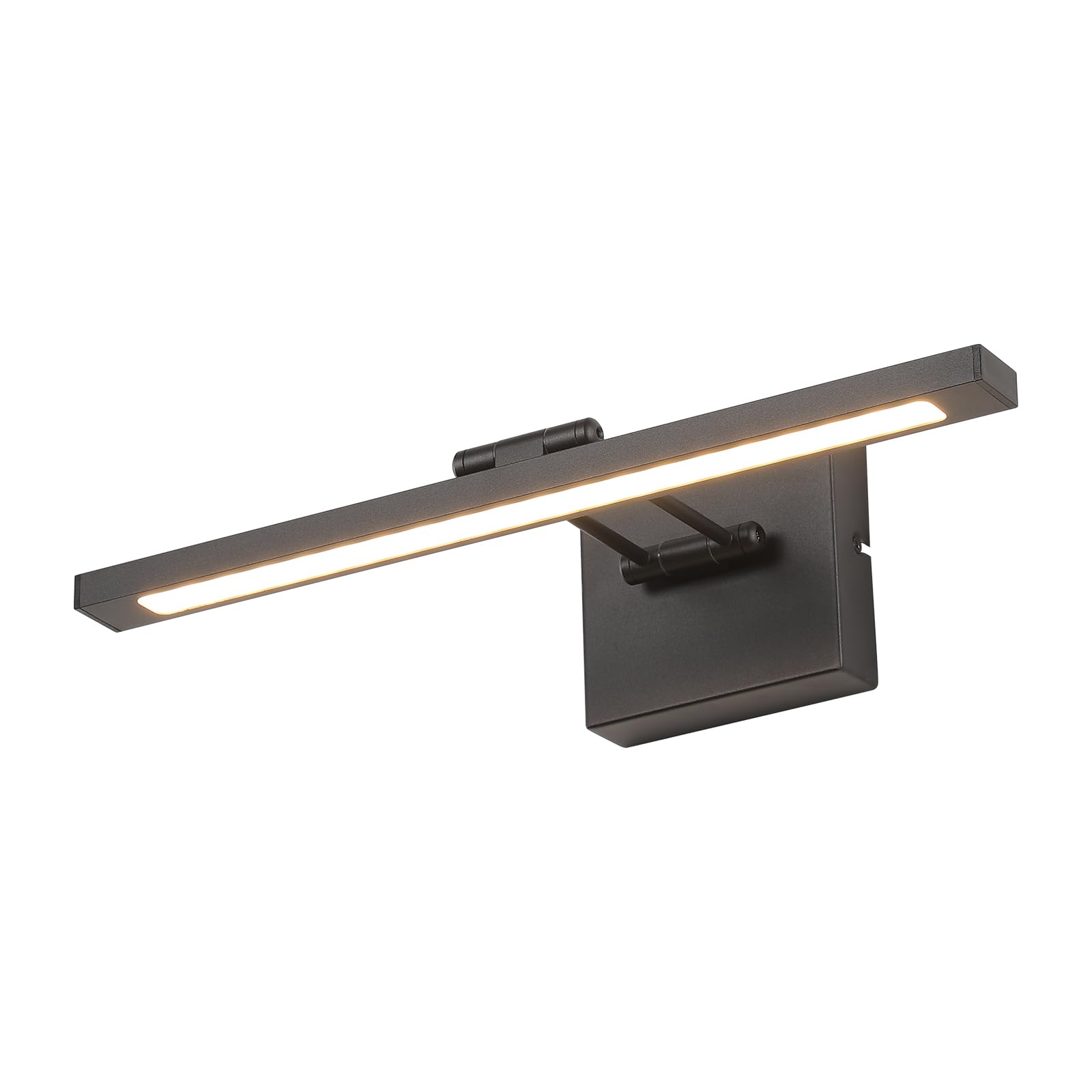 Keliden Hardwired Picture Light Black Led Dimmable Modern Picture Lights For Paintings 15.7 Inch Long Swing Arm Art Lights Warm White 3000K Display Lamp Gallery Photo Wall Light