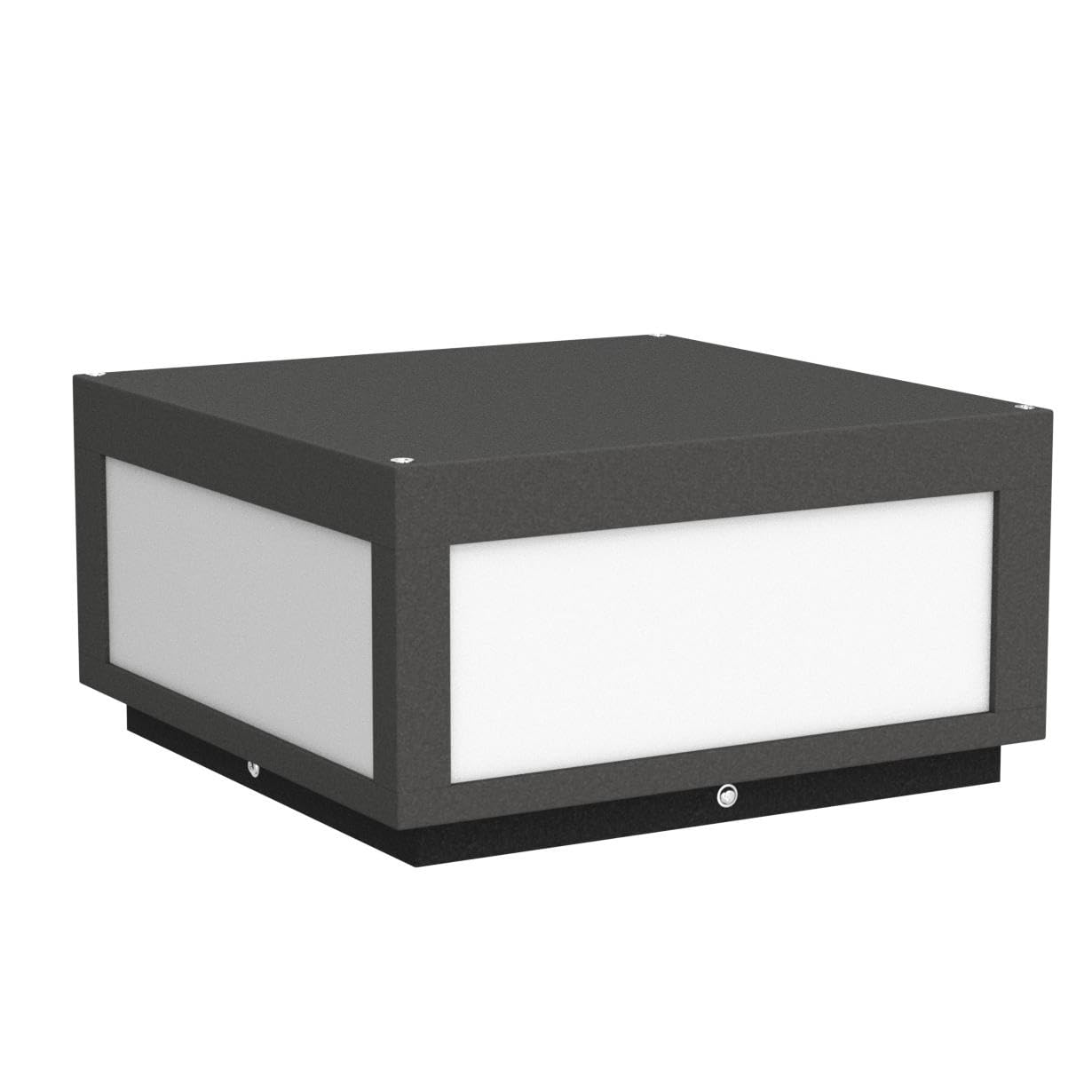 Mvbt Led Outdoor Post Light - Gray Aluminum Deck Cap Lantern For Patio & Garden, Ip65 Waterproof