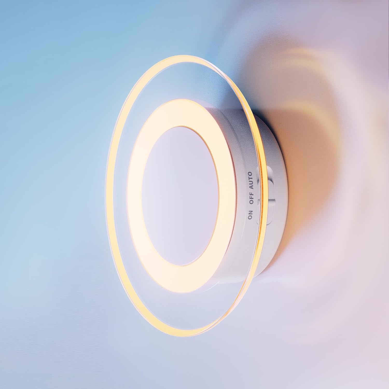 Artin-X Magnetic Motion Sensor Night Light With Stick-On Base, Cruise Rechargeable Battery Powered Cordless Glow Light, Ideal For Bedroom, Bathroom, Stairway- Moonlit