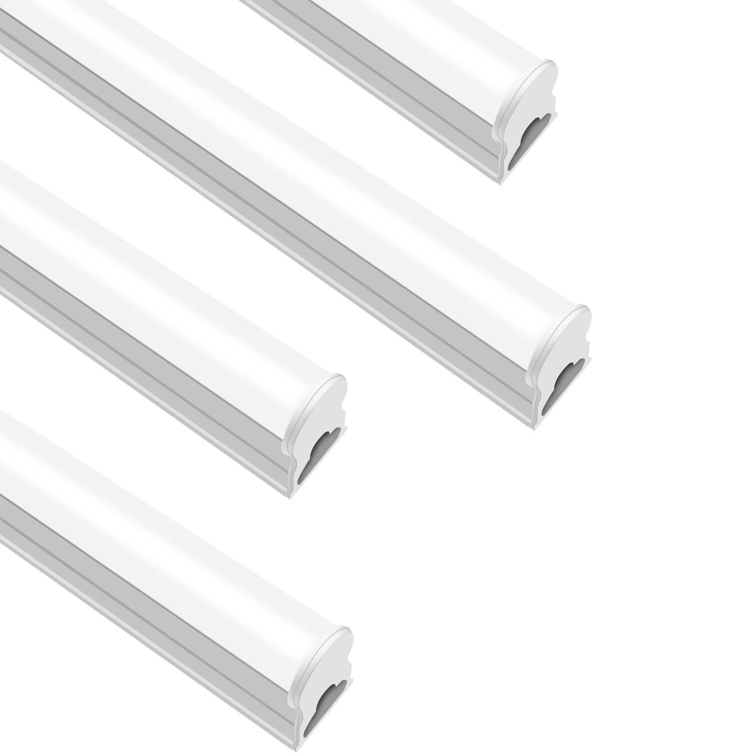 W Lightingwill Led T5 4Ft Integrated Fixture, Warm White 3000K, Linkable Shop Light, 20W,