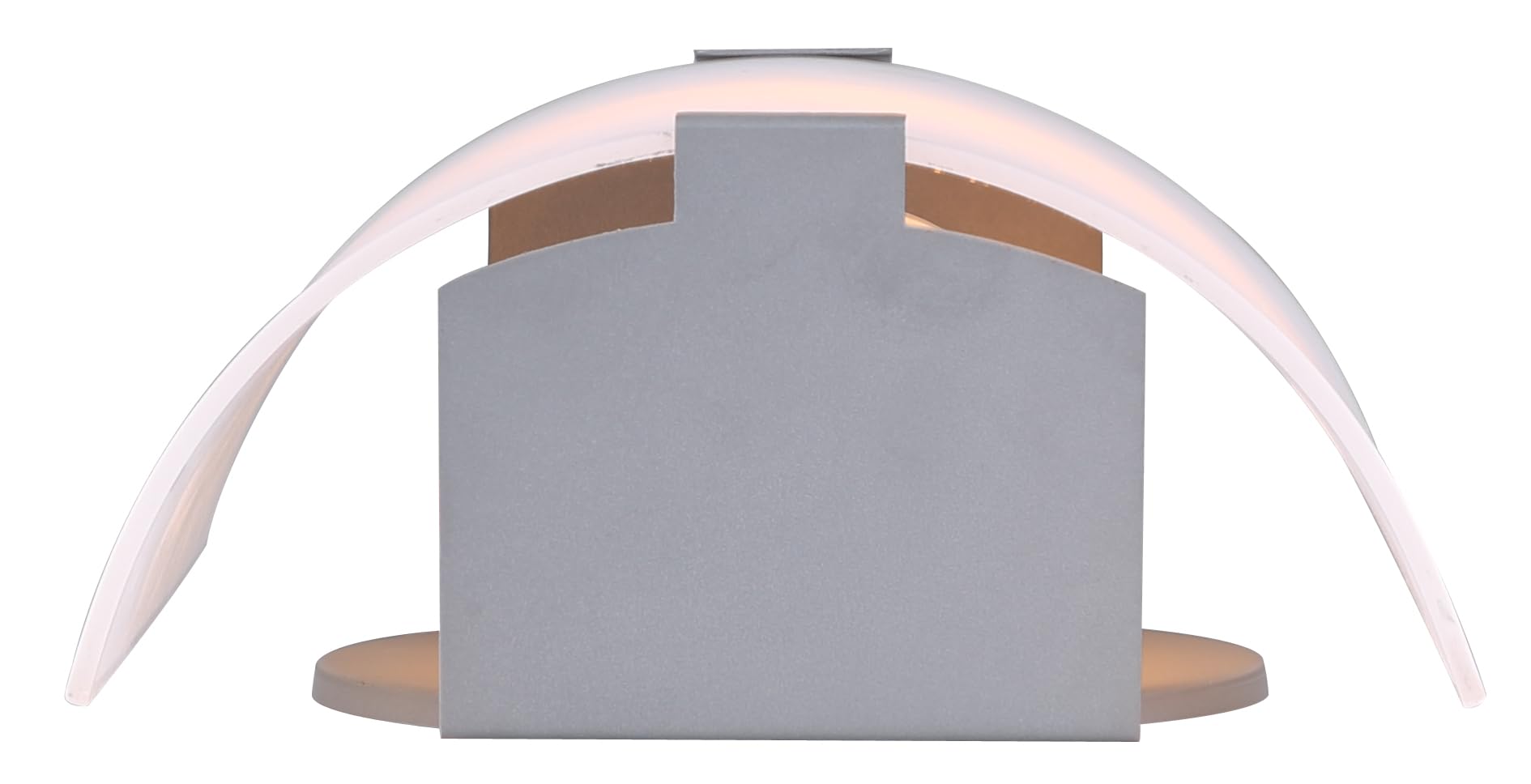 Modern 1-Light Wall Sconce, Grey With Flat Opal Glass, 7 Inch, Ambient Accent Lighting, Floating Wall Mounted Light For Hallway,