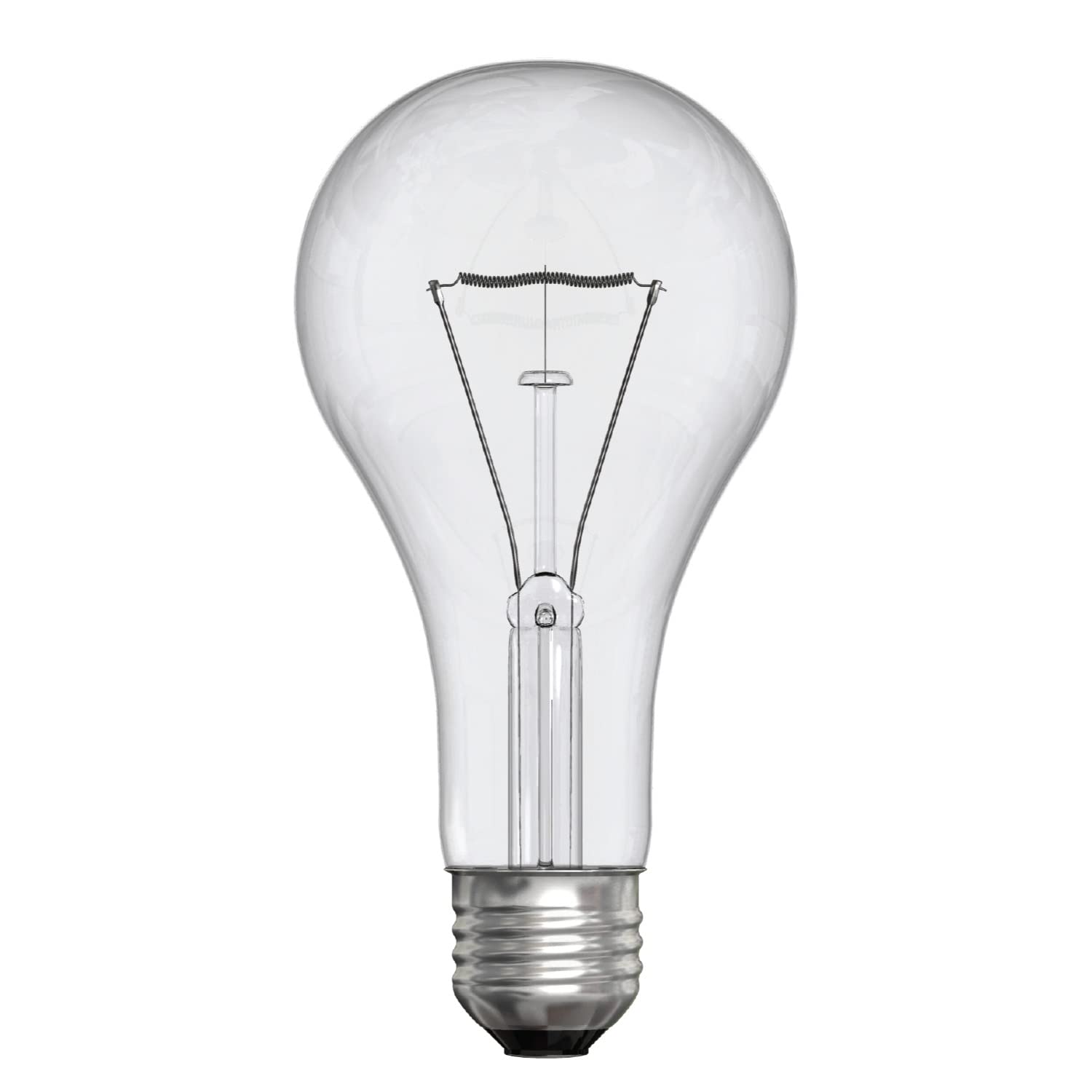 GE Lighting 200W A21 Bright Reader Light Bulb, 3780 Lumen, Crystal Clear, 1 Pack, Model 16069, Plastic