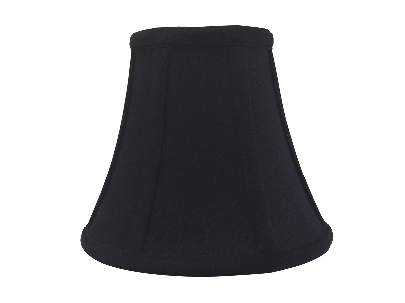 Royal Designs, Inc. True Bell Lamp Shade With Round Clip, Black, 3.75&quot;&quot; X 7&quot;&quot; X 6.75&quot;&quot;&quot; (Bs-704Rc-7Blk)