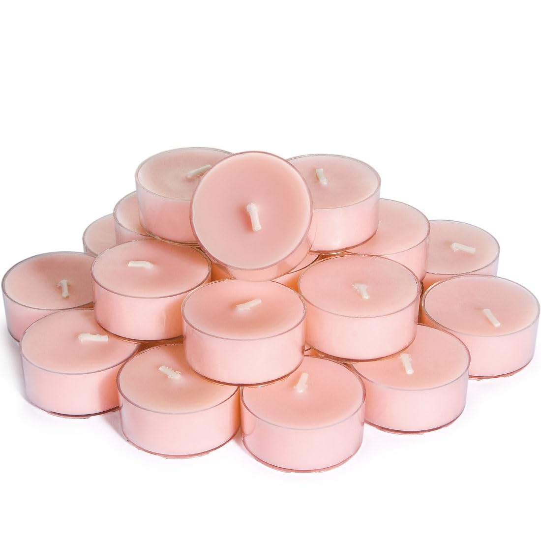 DEYBBY Natural Hibiscus Orchid Scented Soy Wax Tealight Candles Bulk  Aromatherapy Elegant Tea Candle Set of 24-4 Hour Burning Great Gift