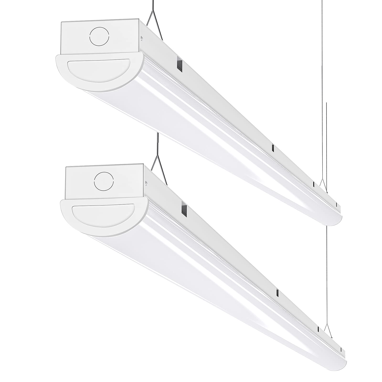 ANTLUX 110W LED Shop Light 8FT Linear Band Lights Linkable  12000 Lumens  5000K  8 Foot Garage Lights  Surface Mount and Hanging Ceiling Lighting Fixture  2 Pack