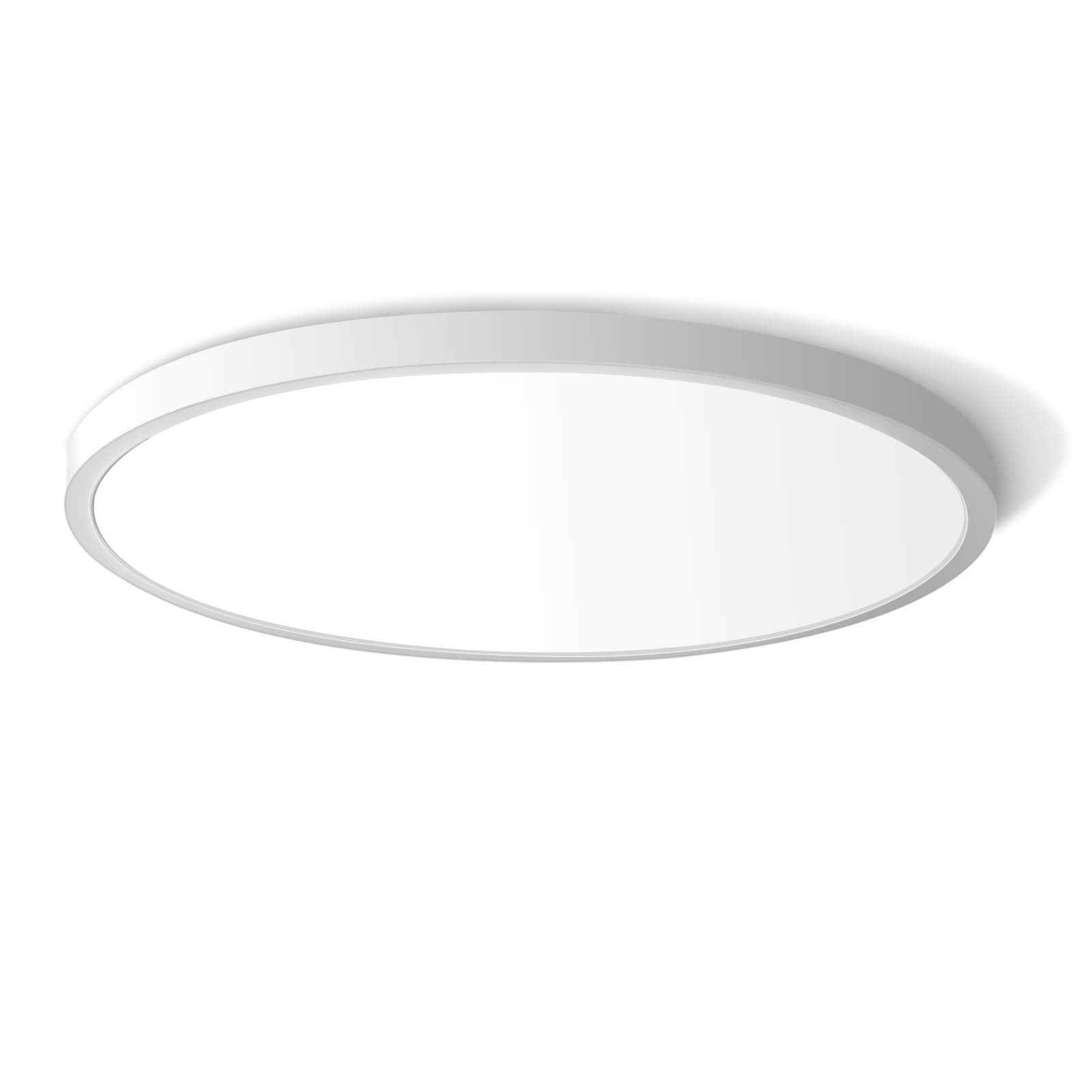 inShareplus LED Flush Mount Ceiling Light 24W Daylight White 12 Inch Plastic 3200LM for Bathroom Kitchen Bedroom Living Room
