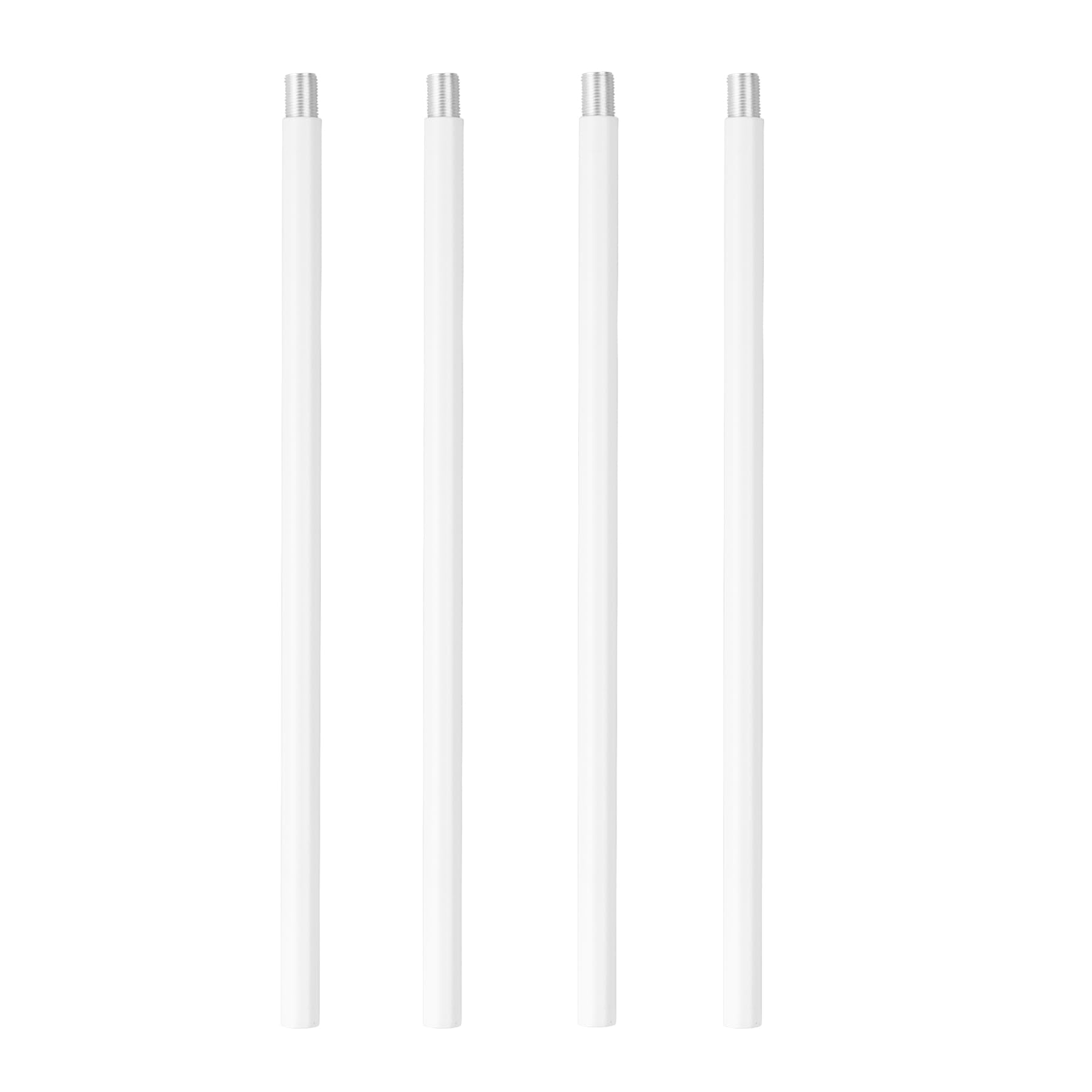 HALIGATE White M10 Threaded Extension Rod for Pendant Light, Island Lighting, Chandeliers,Lighting Fixture downrods & Stems,12 I