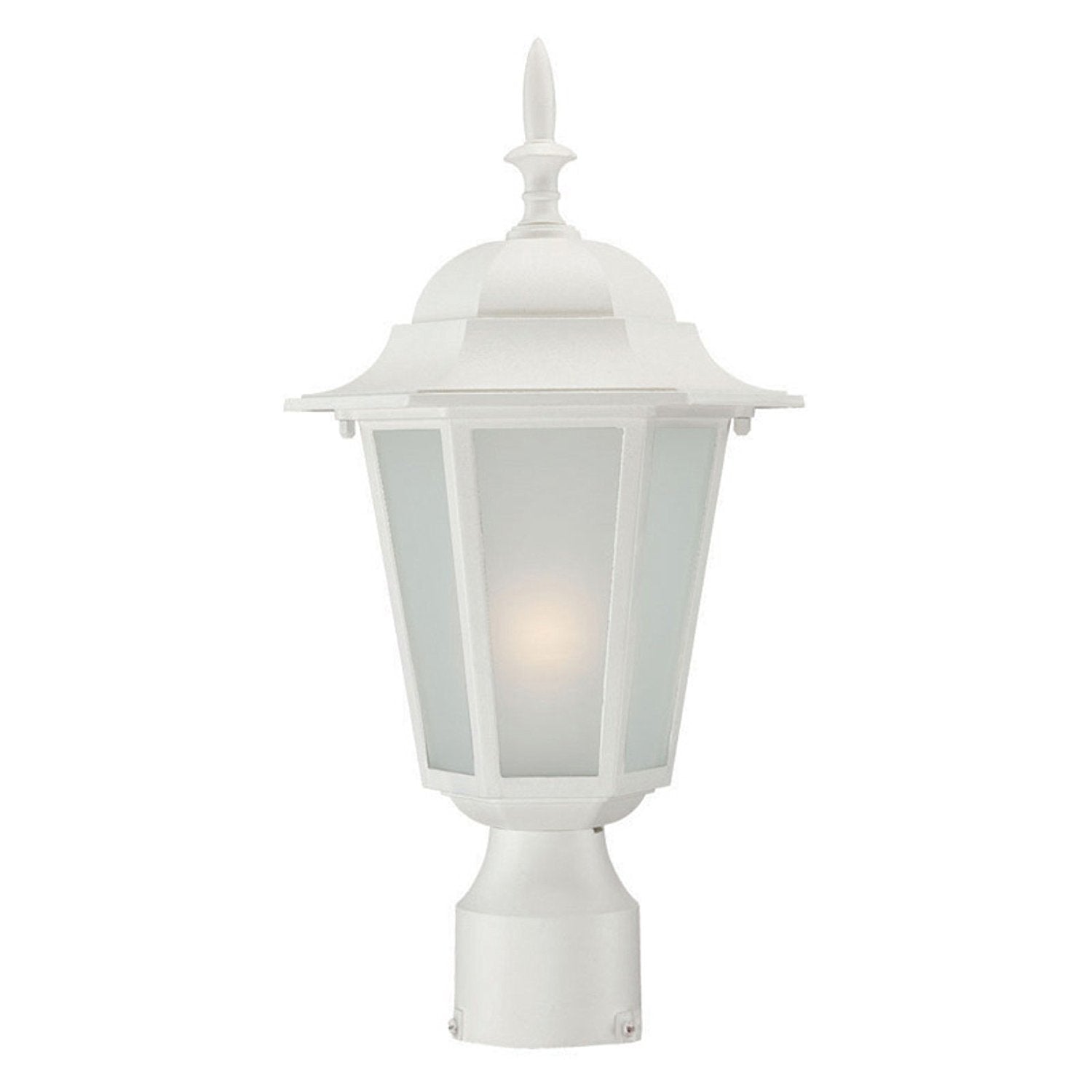 Acclaim Lighting 1-Light Outdoor Post Mount Fixture, Textured White, Camelot Collection