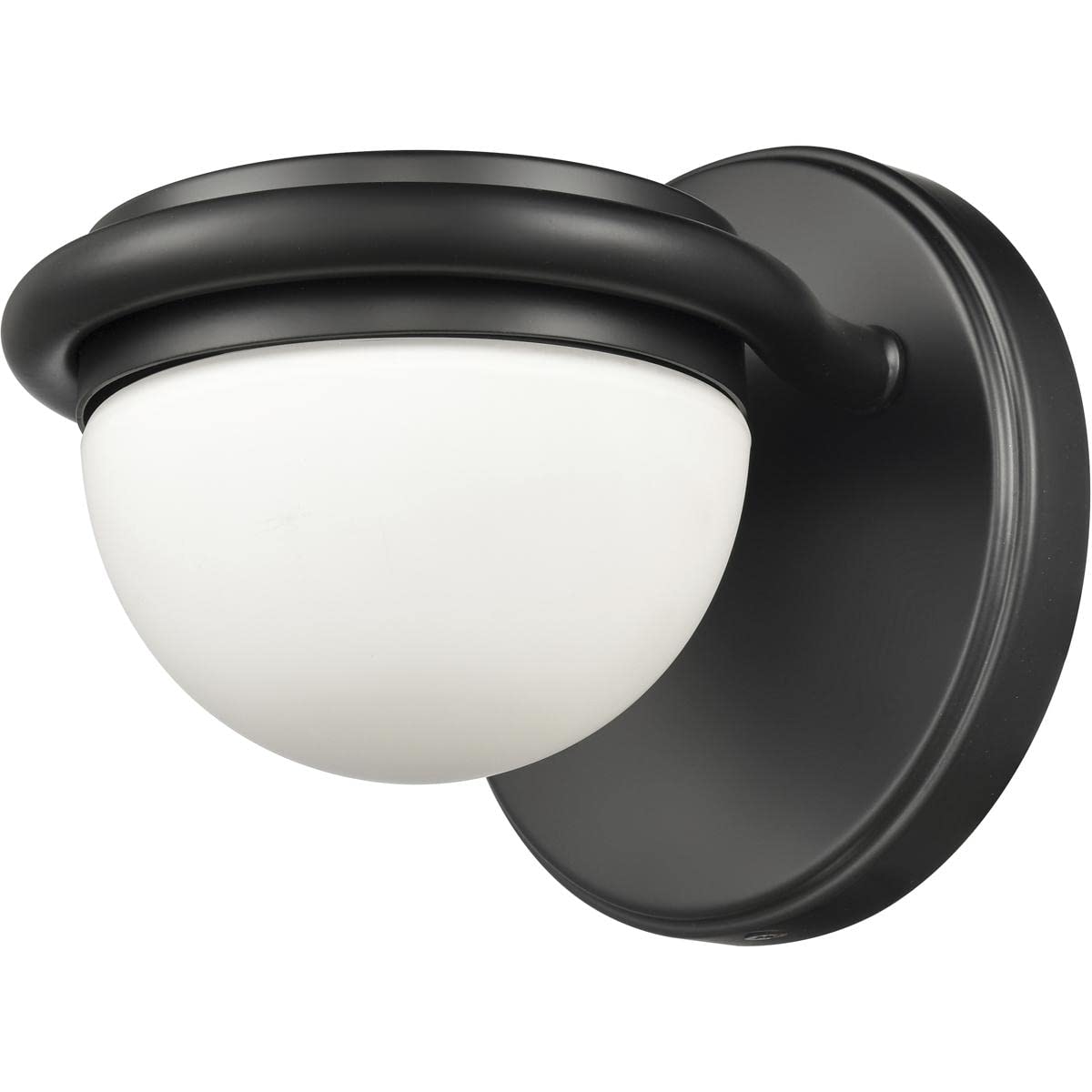 Elk Home Nelly 1-Light Vanity Light, Matte Black Finish, Opal Glass, Modern Style