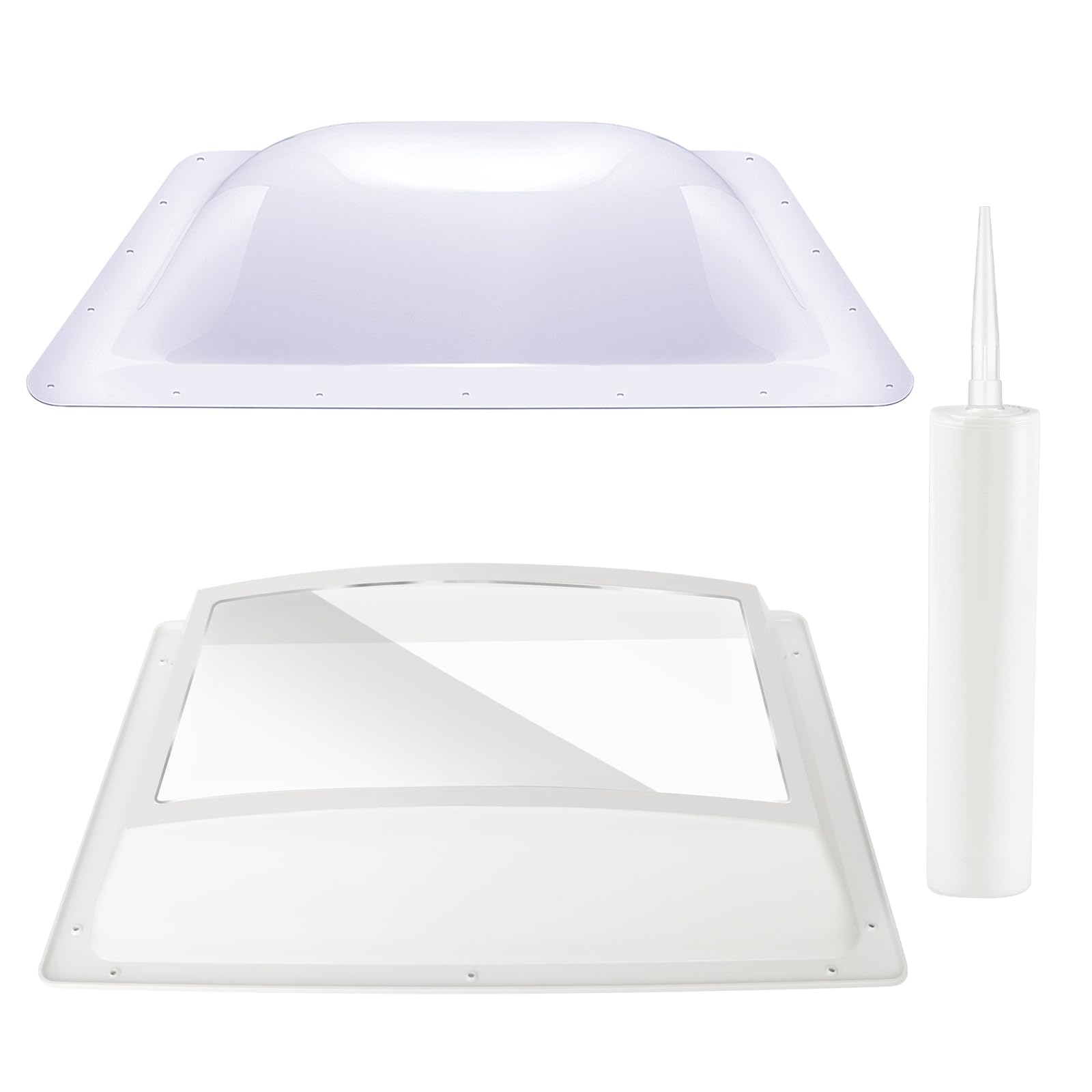 Rv Skylight Replacement Bundle,18'' X 26'' Skylight Outer Dome Fit 14'' X 22'' Opening,Rv Shower Skylight For Camper Trailer Fif