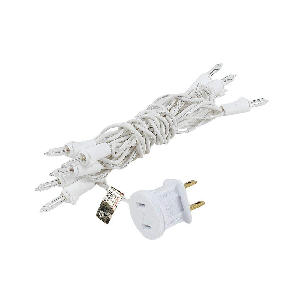 Novelty Lights 10 Light Clear Christmas Craft Mini Light Set, Non-Connectable, White Wire, 5.5' Long