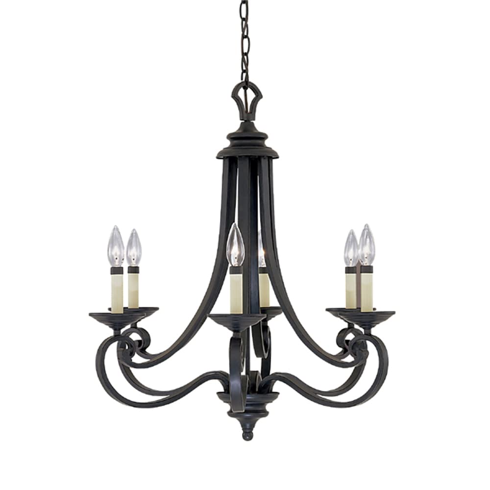 Designers Fountain 9036-NI Barcelona Chandelier, 6-Light, Black