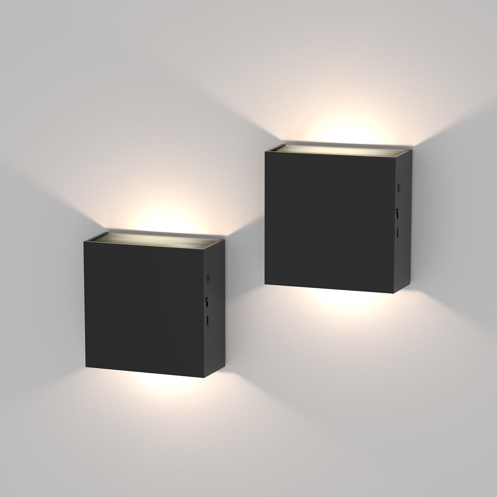 Miceylive Wall Sconces Set Of Two - Dimmable Wall Lights Battery Operated Wallsconce, Rechargeable Sconces 3 Color Temp, Indoor