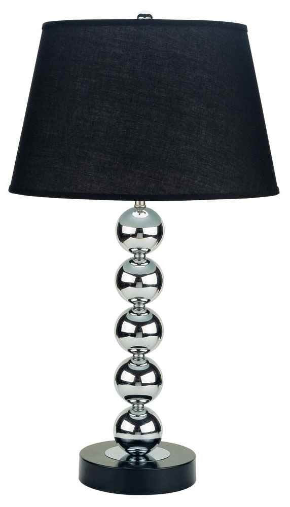 ORE International 30&quot; Chrome Metal Table Lamp