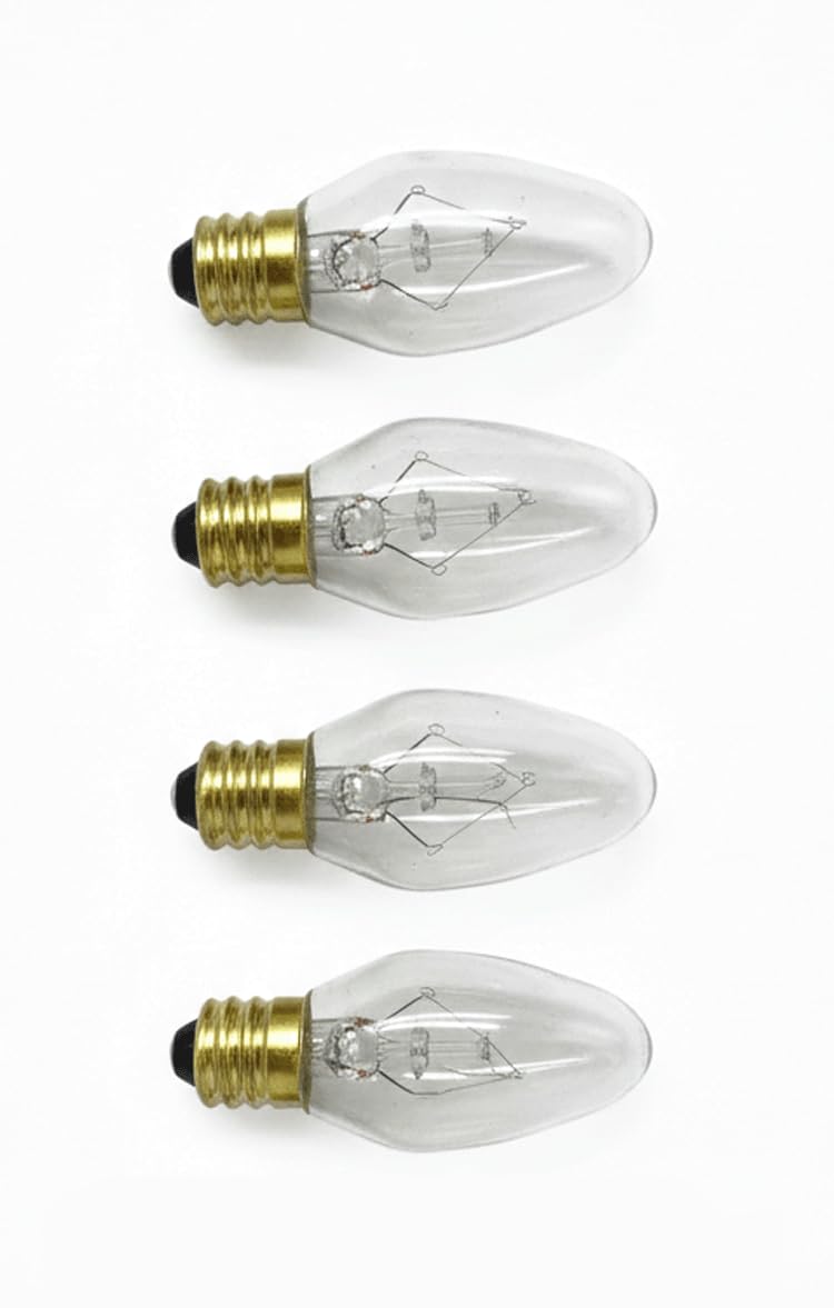 Sweet Online Deal Clear Mini Night Light Bulb C7 Incandescent Soft White - 4 CT